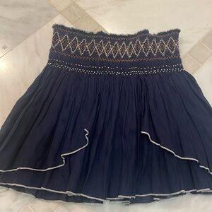 Free people navy mini skirt